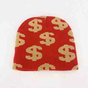 Gorro de punto clásico unisex personalizado con estampado de dólar, gorro de lana elástico y cálido, regalo promocional - Product Image 4