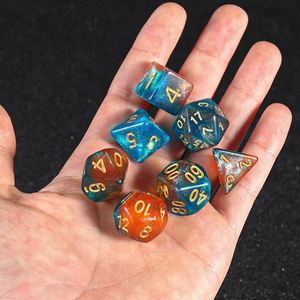 Juego de Dados Poliédricos Acrílicos de 4, 6, 8, 10, 12 y 20 Caras en Oferta para Juegos de Rol de Mesa, DND y Accesorios para Juegos de Mesa - Product Image 1