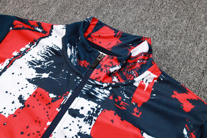 Traje de Entrenamiento de Poliéster/Nailon de Secado Rápido con Cremallera Completa, Estilo Retro, Manga Corta, Otoño Invierno, 24/25, Ropa de Fútbol de Clubes Europeos de París - Product Image 3