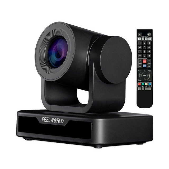 High Quality Video Conference System FEELWORLD USB10X 10X Optical Zoom 1080P USB PTZ Video Conference Camera