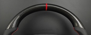 Volant de voiture sport <span class=keywords><strong>RS</strong></span> en cuir et fibre de carbone personnalisé avec bande décorative pour modèles Audi A3/A4/A5/A6/Q3/Q5/Q7/S/<span class=keywords><strong>RS</strong></span>/RS6 - Product Image 3