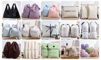 Emballage cadeau écologique recyclable, sac en toile de jute, en toile de lin, en mousseline avec cordon de serrage