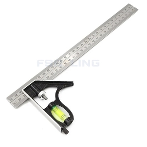 Regla de ángulo ajustable multifuncional 3 en 1 Regla de carpintería horizontal de acero inoxidable - Product Image 3