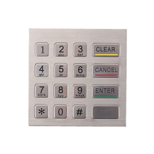 16 phím Chống Thấm Kim Loại bàn phím 4x4 Vandal kháng kim loại bàn phím cho ATM - Product Image 1