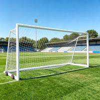 But de football mobile professionnel réglable en aluminium robuste avec roues Vance Sports |   But de football facile à assembler pour