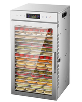 18-laags Elektrische Roestvrijstalen Voedseldehydrator 220V Thuis Klein Bedrijf Fruit Dehydratie Machine Met Motor Kerncomponenten