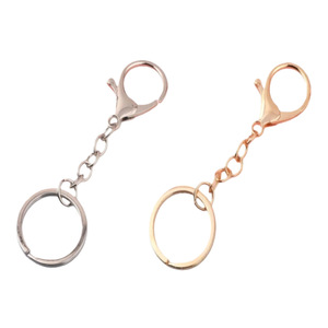 Metal Keychain Lobster Buckle Four Link Chain <b>Key</b> <b>Ring</b> Connecting <b>Ring</b> DIY Bag <b>Accessory</b> High Quality White KKC Gold Plated - Product Image 4