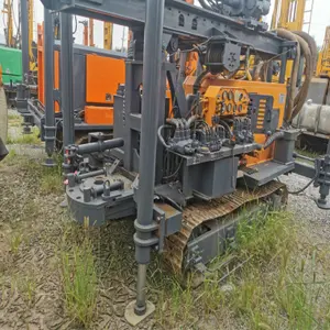 Second hand used 200 m depth crawler hydraulic water well coring borehole drill rig machine equipment Tianqi TS200