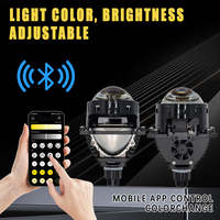 Projecteur Bi LED G-View 100W, lentille de 3 pouces, RHD/LHD, 60000LM, contrôle par application mobile, étanche IP67, ajustement universel