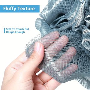 Colorful Loofah Shower Puff Bath Sponge Eco-certified 50g Light Weight Flower <b>Scrub</b> Ball for <b>Body</b> Cleaner Net PE Material - Product Image 4