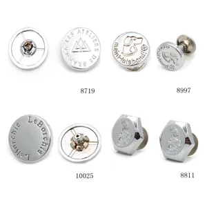 New Design Custom Logo Engraved Rivet Cap Rivet Logo Accessories Leather Hardware Fittings