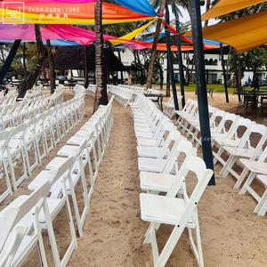 Sedie da Giardino in Plastica <span class=keywords><strong>Wimbledon</strong></span> Bianche Imbottite Pieghevoli per Noleggio Eventi Matrimoni - Product Image 5