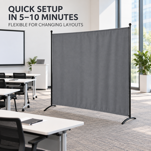 Divisor de Espacios <span class=keywords><strong>para</strong></span> Oficina de 180x180cm, Marco de Tubo de Acero de 19mm, Tela de Poliéster de 180g, Patas en Arco <span class=keywords><strong>para</strong></span> Oficina de Diseño Abierto - Product Image 1