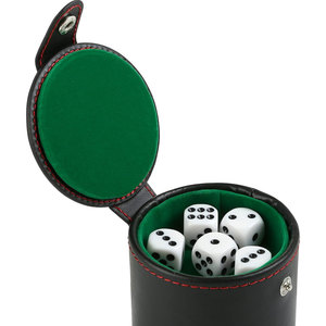 Nuevo Diseño, Vaso Mezclador de Dados de Cuero con Logotipo Personalizado Hecho a Mano, Juego de 4 Piezas, Ligero y de Alta Calidad para Jugar - Product Image 4
