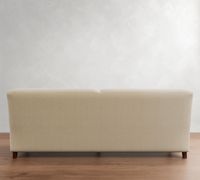 Canapé d'angle en L trois places en coton et lin, structure en bois, rembourrage en mousse, mobile, lavable, personnalisable, style nordique