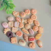 100 PIÈCES Cabochons miniatures en résine à dos plat, série Biscuits, pour épingles à cheveux, scrapbooking, bricolage, décoration intérieure, artisanat et accessoires de nail art