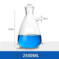 Fiole filtrante sous vide en verre borosilicaté 3.3 avec bras latéral, forme poire et conique, verrerie de filtration de laboratoire