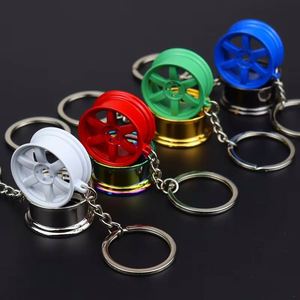 <b>Creative</b> Metal Keychain Multi-colored Wheel Auto Parts Key Chain Car Parts Key Ring Pendant Backpack Ornament - Product Image 2