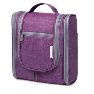 Sac de voyage pour femmes, organiseur de maquillage, trousse de toilette suspendue avec crochet métallique, poches en PVC et sections séparées pour les pinceaux - Product Image 1