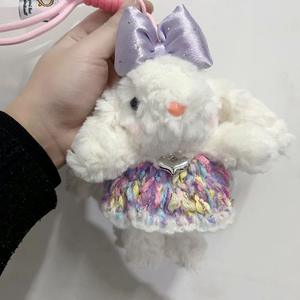 Милый плюшевый кролик с отвислыми ушками, набивка из ПП-хлопка, игрушка-зайчик, новогодняя кукла, брелок, подвеска для сумки, подарок лучшему другу - Product Image 1