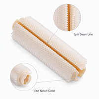 Brosse rotative industrielle à deux pièces, à poils en nylon, à rangées de poils décalées, fournisseur OEM