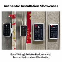 Sistema de Control de Acceso por Huella Dactilar Oceantech GK12 OEM ODM con Logotipo Personalizado, Controlador de Puerta con Teclado y Tarjeta EM, ABS, 1000 Usuarios