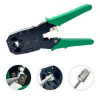 Kit d'Outils Réseau Ethernet: Pince à Sertir de Réparation, Jeu de Connecteurs Modulaires Cat5e Cat6 8P 6P RJ45 RJ11 RJ12, Testeur de Câbles LAN