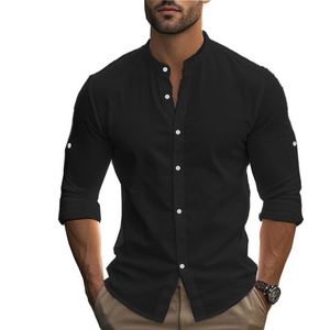 Social <strong>Dress</strong> Chinese Plain <strong>Boss</strong> Breathable Business Work Shirt - Product Image 3