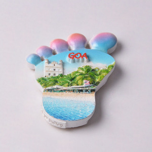 Imán de Resina 3D con Forma de Pie de Goa, India, para Refrigerador, Recuerdo Turístico de Alta Calidad, Venta al Por Mayor - Product Image 3