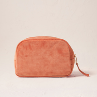Pochette de soin de la peau en velours avec fermeture éclair personnalisée, motif lion, luxe, broderie du zodiaque, sac à maquillage