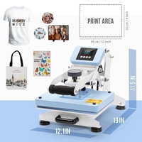 Presse à chaud numérique à écran LCD 23x30cm (9x12 pouces) à clapet pour sublimation, idéale pour les petites entreprises