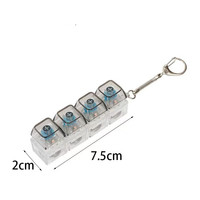 Porte-clés avec logo personnalisé imprimé, capuchons de touches transparents pour clavier, porte-clés anti-stress, interrupteurs, porte-clés à clic avec lumière