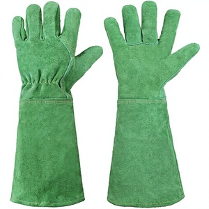 Gants de soudage TIG en cuir de chèvre robuste, résistants au feu, avec renforts sur la paume, gants de soudeur, gants de sécurité industrielle - Product Image 1