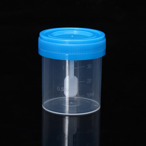 Vaso de muestra Tamayasu de 50 ml con tapa de rosca y cuchara graduada para uso en laboratorio - Product Image 2