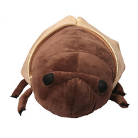 8751 OEM ODM Jouets en peluche réaliste en forme de cigale marron avec coquille dorée, coussin à câliner, poupées insectes en peluche pour enfants et amateurs de nature