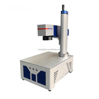 Mesin CE untuk produsen bisnis kecil harga Mini Fiber Laser pengukir Printer Raycus mesin penanda Laser untuk logam