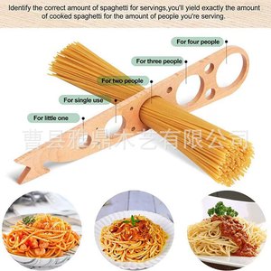 Outil de mesure pour pâtes en bois massif, éplucheur d'herbes aromatiques en bois, outil de cuisine à pousser et tirer pour la cuisson et la pâtisserie - Product Image 2
