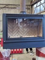 Cheminée artistique en acier au carbone de haute qualité, design contemporain, autoportante, pour intérieur de villa, personnalisable