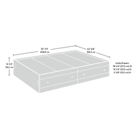 Cadre de lit plateforme en bois de style scandinave, vente en gros d'usine, avec 2 tiroirs de rangement sous le lit et panneau en MDF pour la chambre à coucher