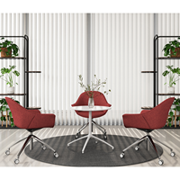Fauteuil pivotant moderne nordique modulaire en tissu rembourré avec base en métal, siège individuel réglable pour la maison, le bureau, la salle de sport, la chambre à coucher