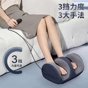 Masajeador de piernas y pies, dispositivo de masaje eléctrico con cable, control remoto, calefacción y amasamiento automático completo. - Product Image 1