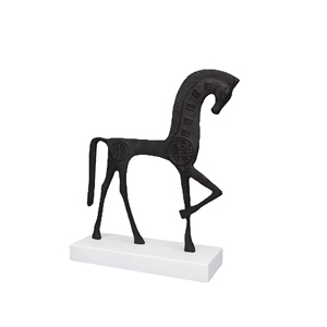 خمر معدن النحاس المال الحصان زخرفة الحصان الحيوان النحت ديكور مدخل المنزل - Product Image 5