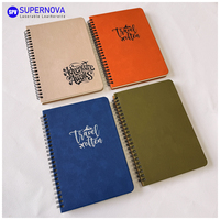 Carnet à spirales en cuir personnalisé A5 pour gravure au laser, couverture en cuir rigide pour gravure au laser pour impression de logo