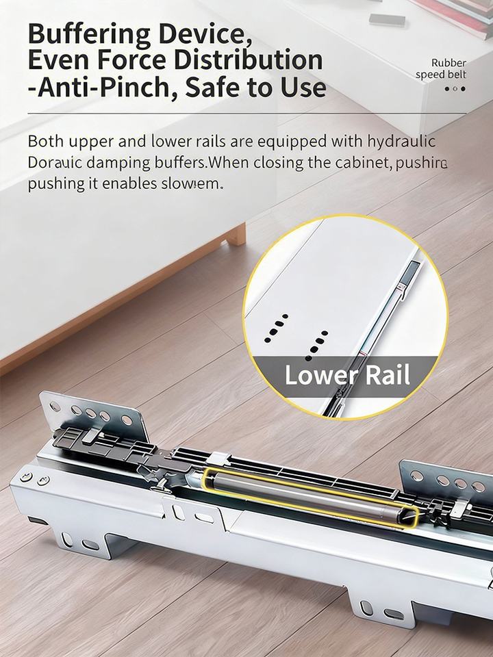 Durable Vertical Guide Tall Sliding Rails 16in-22in for Heavy-Duty Pull ...