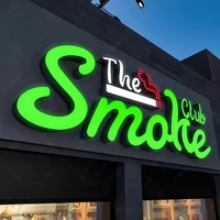 Letrero de Letras de Acero Inoxidable Acrílico con Logotipo LED Retroiluminado 3D Personalizado para Interiores/Exteriores, Impermeable IP54 para Decoración Contemporánea