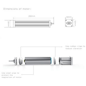 Sistema de Motorización para Cortinas Motorizadas con Control Remoto KNX Bus para Ventanas de Hoteles, Hospitales, Estadios y Aeropuertos, con Rieles Eléctricos Inteligentes y Controladores de Apertura - Product Image 4
