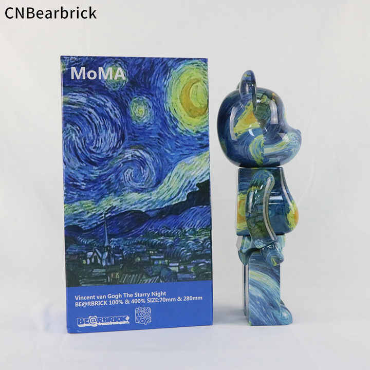 Bearbrick Bear Van Gogh Starry Moon Night 400%/1000% KAW