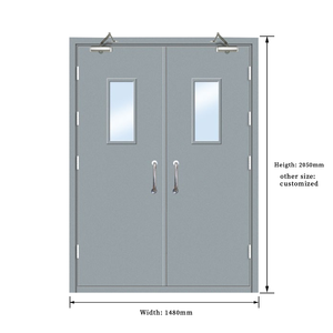 Porte coupe-feu automatique avec fenêtre de surveillance, pour couloir commercial, porte d'évacuation incendie, vente en gros - Product Image 2
