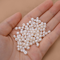 Perles en vrac naturelles d'eau douce en forme de bouton de pain de 4,5-5 mm pour la fabrication de boucles d'oreilles et de bijoux DIY (vente en gros)