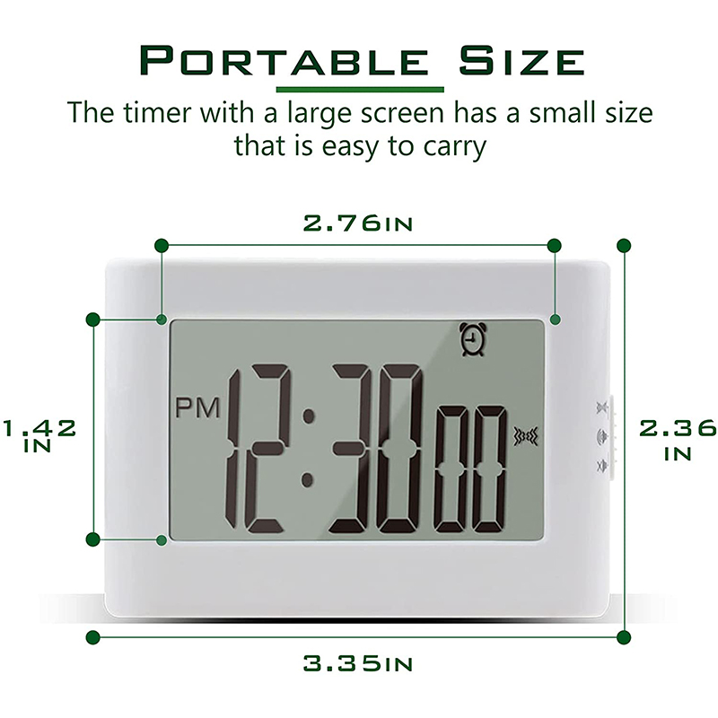 LCD Digital Kitchen Timer Alarm Clock with Magnetic Back and Retractable Stand